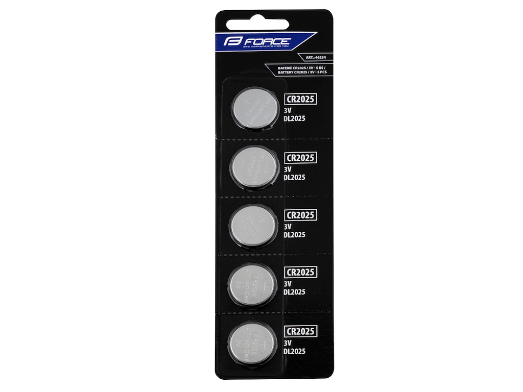 Cr2025 Batterier   5 Pak fra Force