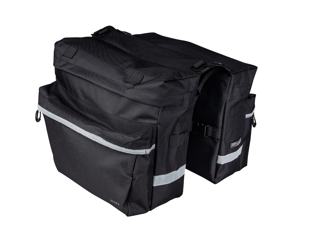 Double Taske Til Bagagebære   2x10 Liter   Sort fra Force