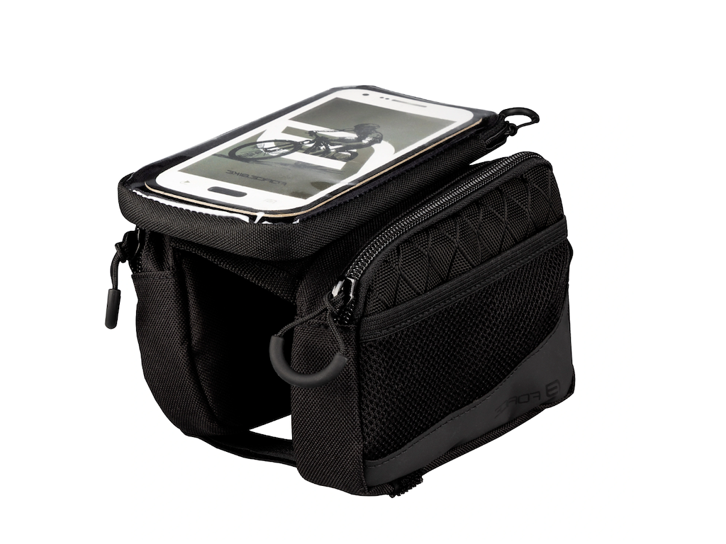 Dual Steltaske Med Smartphone Holder   0,6 Liter   Sort fra Force