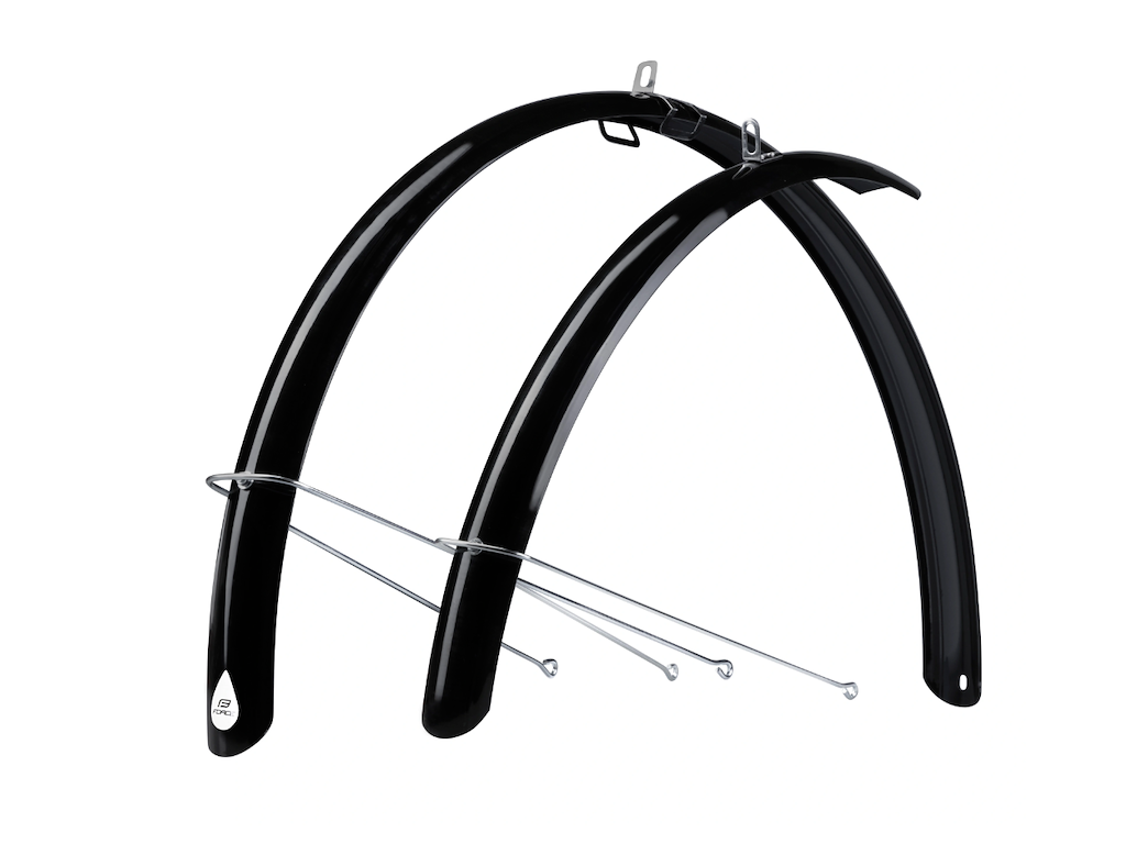 Aluflex Eco Skærmsæt 28"   Inkl Stiver   Sort fra Force