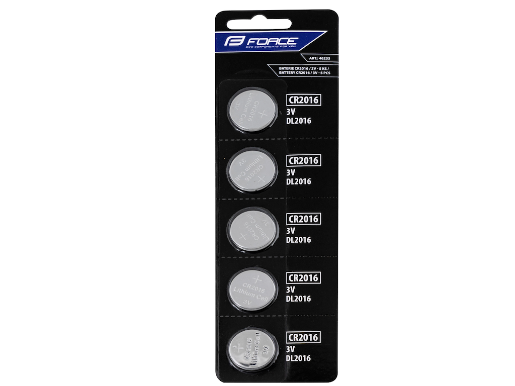 Cr2016 Batterier   5 Pak fra Force