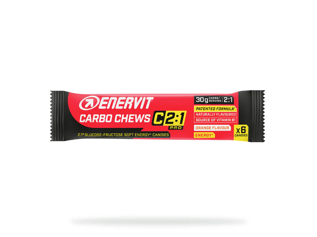 C2:1 Carbo Vingummi   Orange   3pak fra Enervit
