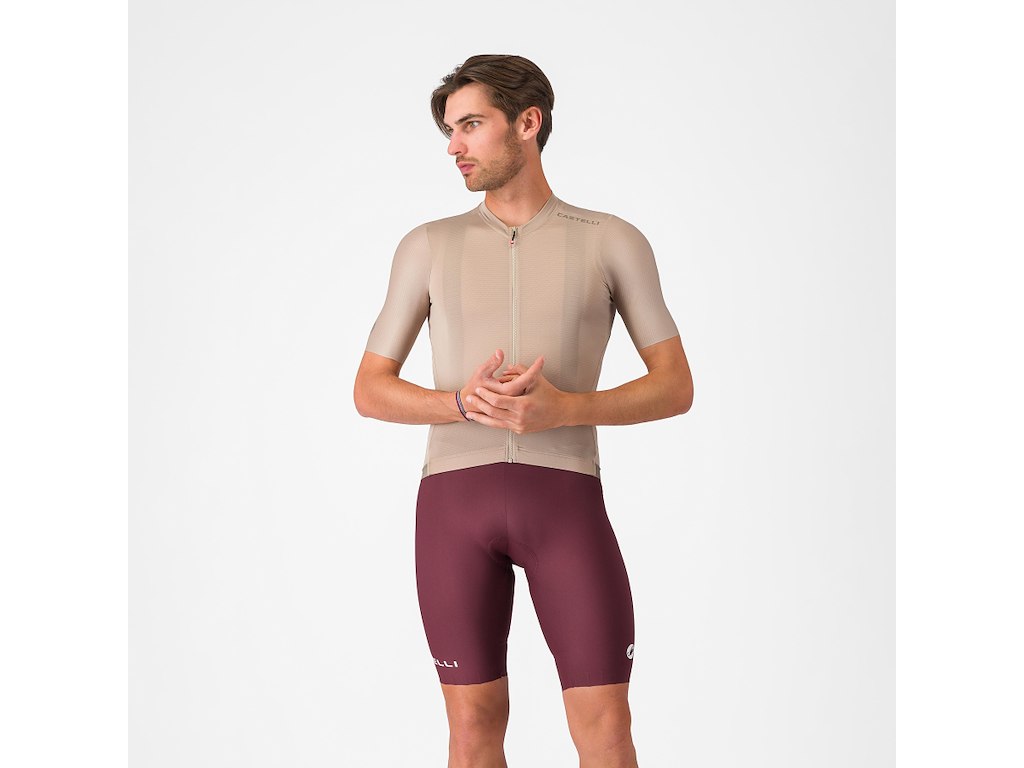 Espresso 2 Bibshort   Cykelshorts M Pude   Herre   Deep Bordeaux   L fra Castelli