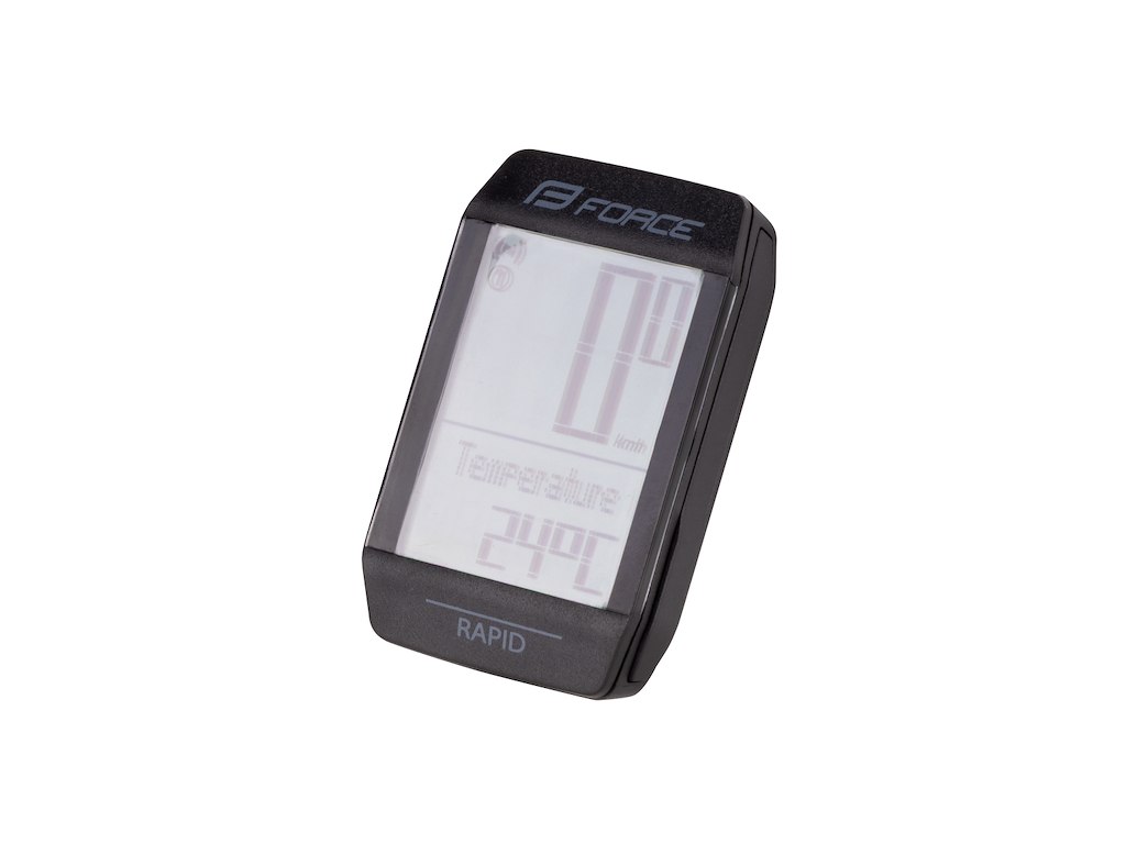 Rapid Cykelcomputer   15 Funktioner   Wireless   Sort fra Force