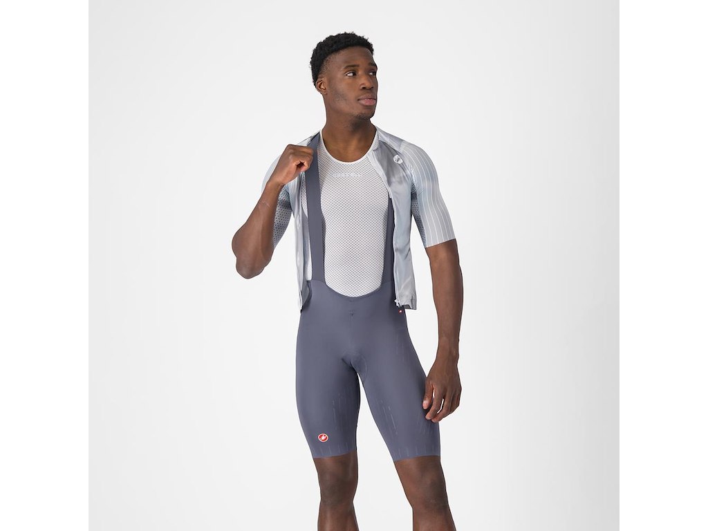 Free Aero Race S Bibshort   Cykelshorts M Pude   Herre   Smoky Gray   Xs fra Castelli