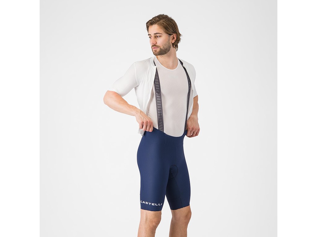 Espresso 2 Bibshort   Cykelshorts M Pude   Herre   Belgian Blue   L fra Castelli