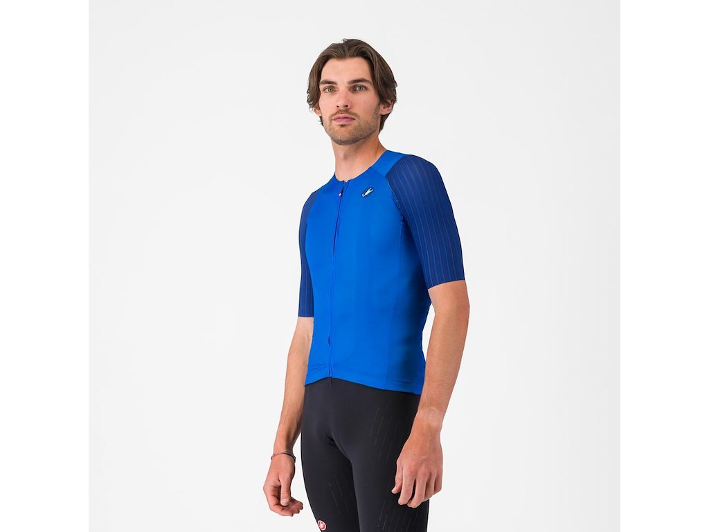 Aero Race 8s Jersey   Cykeltrøje   Korte ærmer   Herre   Azzurro Italia   Xs fra Castelli