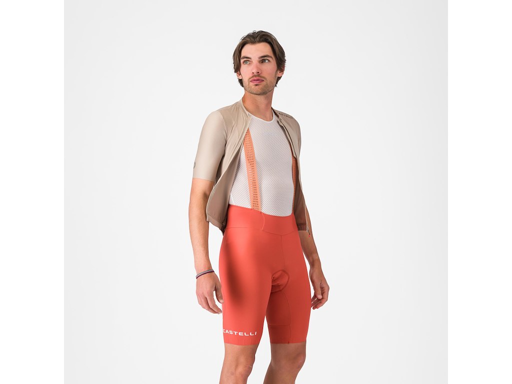 Espresso 2 Bibshort   Cykelshorts M Pude   Herre   Paprika   Xs fra Castelli