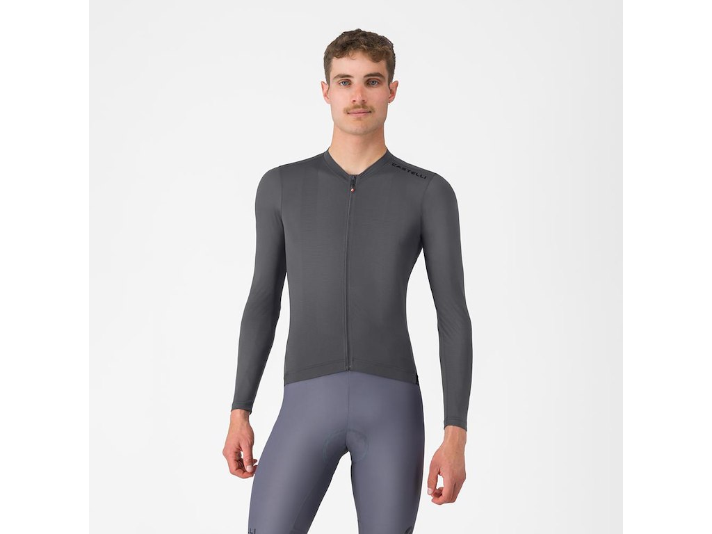 Espresso 2 Ls Jersey   Cykeltrøje   Lange ærmer   Herre   Smoky Gray   Xl fra Castelli