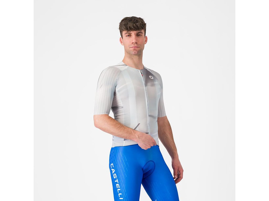 Aero Race 8s Jersey   Cykeltrøje   Korte ærmer   Herre   Smoky Gray   3xl fra Castelli
