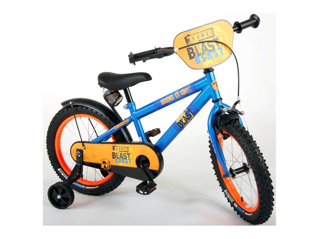 Nerf Børnecykel   16" Med Støttehjul   Satinblå fra Volare
