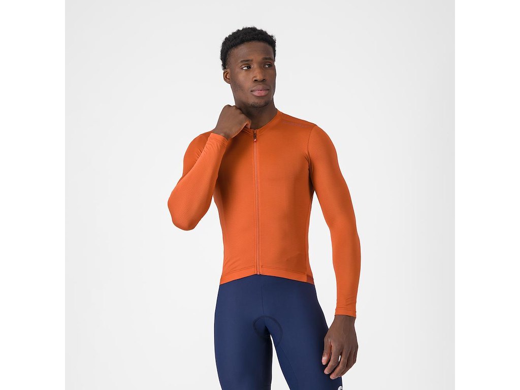 Espresso 2 Ls Jersey   Cykeltrøje   Lange ærmer   Herre   Paprika   3xl fra Castelli
