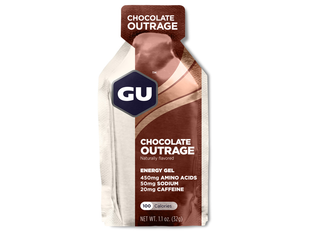 Energy Gel   Chocolate Outrage   20 Mg Koffein   32 Gram fra Gu