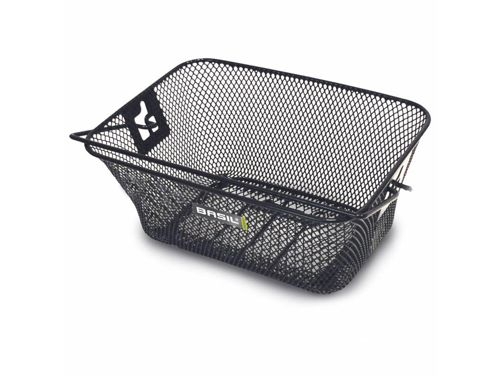 Tigre   Cykelkurv Til Bagagebærer   22x30x12 Cm   Sort fra Basil