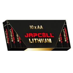 Lithium Aa Batteries   10 Pcs. Pack   Batteri fra Japcell