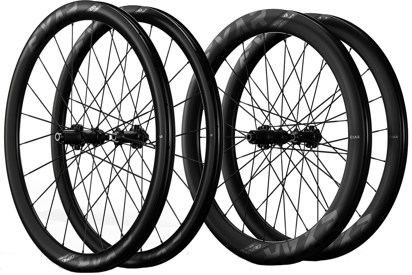 Exar Carbon Fiber Wheelset Ultra Series (dark Series) fra Magene