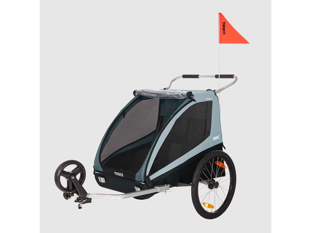 Coaster Xt   Cykeltrailer Til 2 Børn   Blød Blå fra Thule