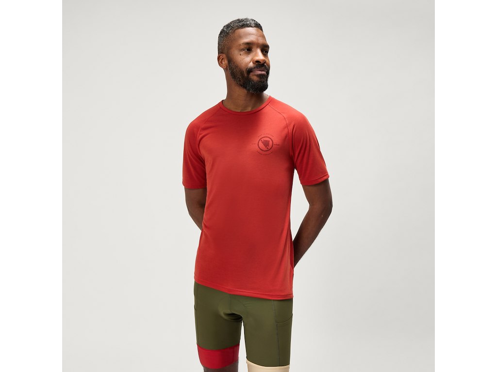 Loop Tech Tee   Cykeltrøje   Korte ærmer   Brick Red   Str. Xl fra Endura
