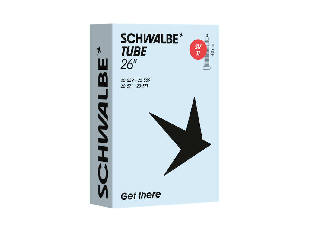 Slange 26" (20 25 559 571) Med 40mm Lang Racerventil Sv11 fra Schwalbe