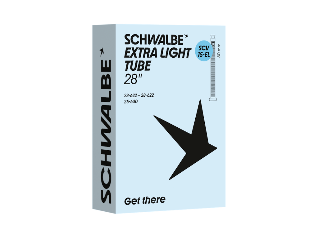 Extra Light Slange 700c 28" (23 28 622 630) Med 80mm Lang Scv Clik Ventil Scv15 El fra Schwalbe