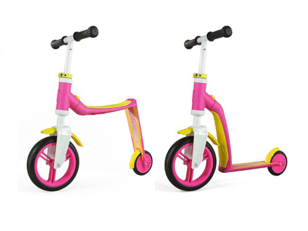 Scoot&ride 2 I 1 Løbehjul Og Løbecykel   Highway Baby   Pink Gul fra Scoot & Ride