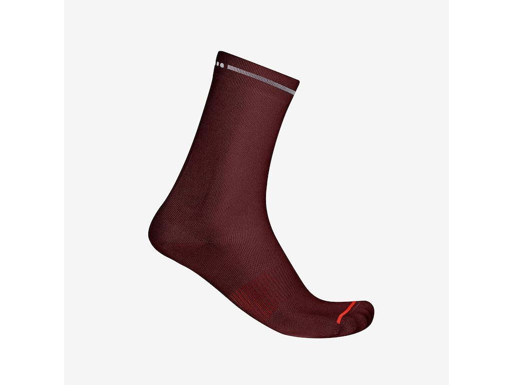 Premio Evo 18 Sock   Cykelstrømper   Deep Bordeaux   L X fra Castelli