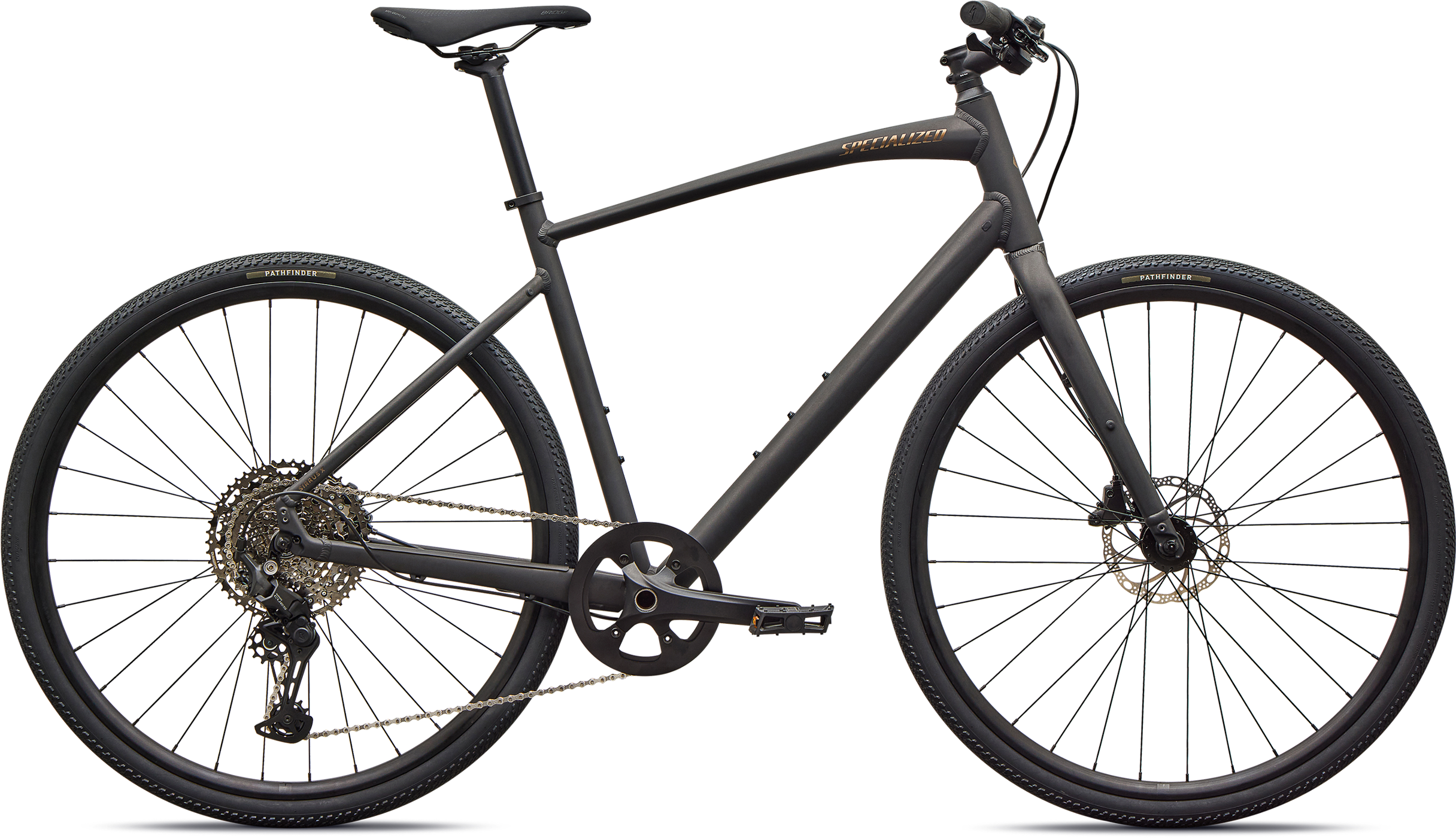 Sirrus X 3.0 2027   Satin Metallic Obsidian   Burnt Gold Metallic fra Specialized