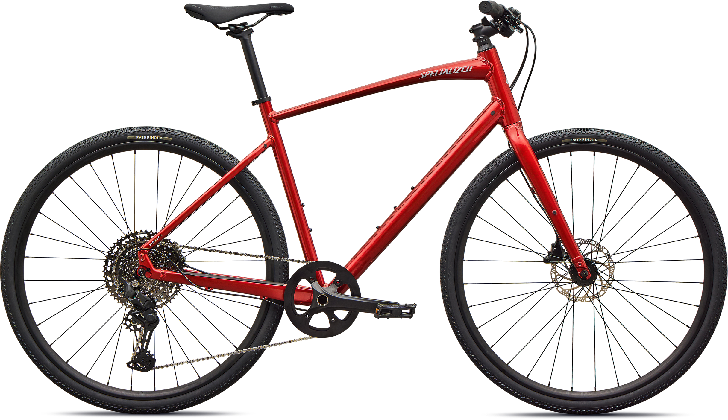 Sirrus X 3.0 2027   Gloss Cayenne Metallic   Dolomite Metallic fra Specialized