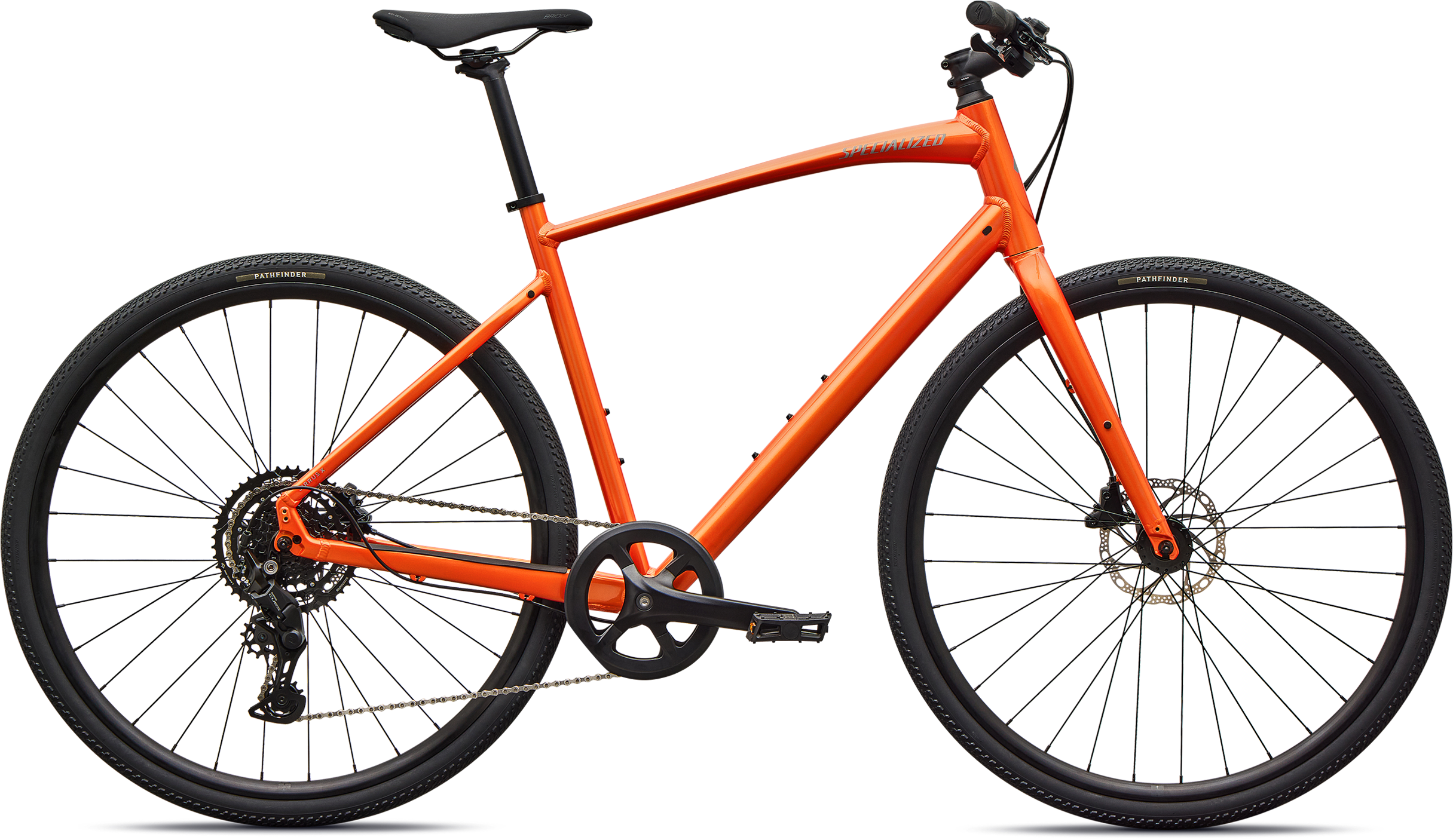 Sirrus X 2.0 2027   Gloss Tangerine   Shadow Silver fra Specialized