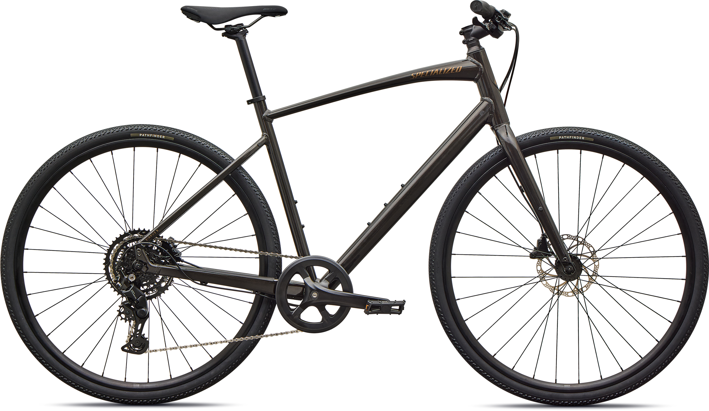 Sirrus X 2.0 2027   Gloss Metallic Obsidian   Burnt Gold fra Specialized