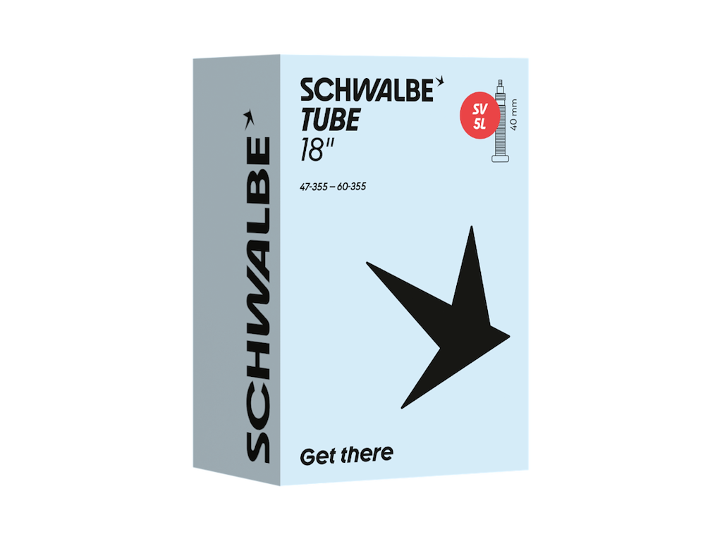 Slange 18" (47 60 355) Med 40mm Lang Racerventil Sv5l fra Schwalbe