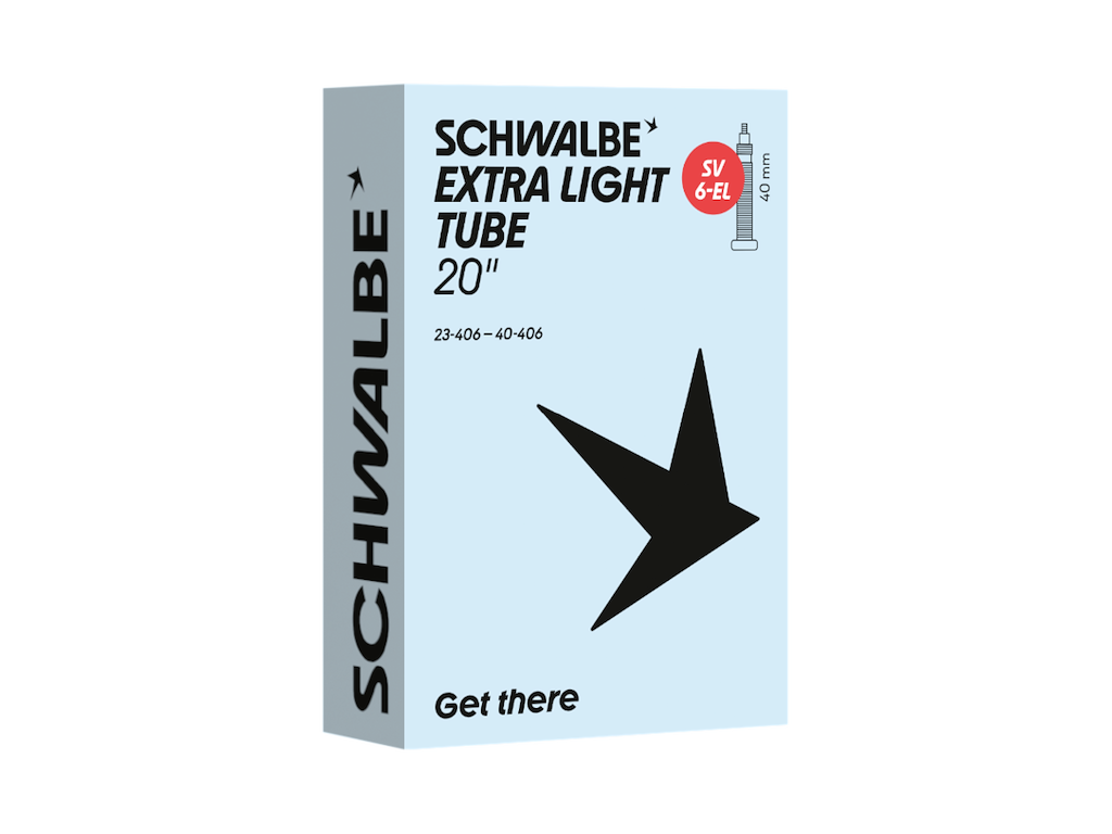 Extra Light Slange 20" (23 40 406) Med 40mm Lang Racerventil Sv6 El fra Schwalbe