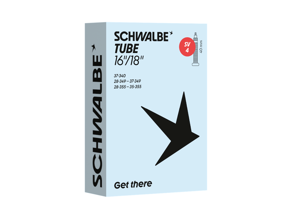 Slange 16 18" (28 37 340 355) Med 40mm Lang Racerventil Sv4 fra Schwalbe