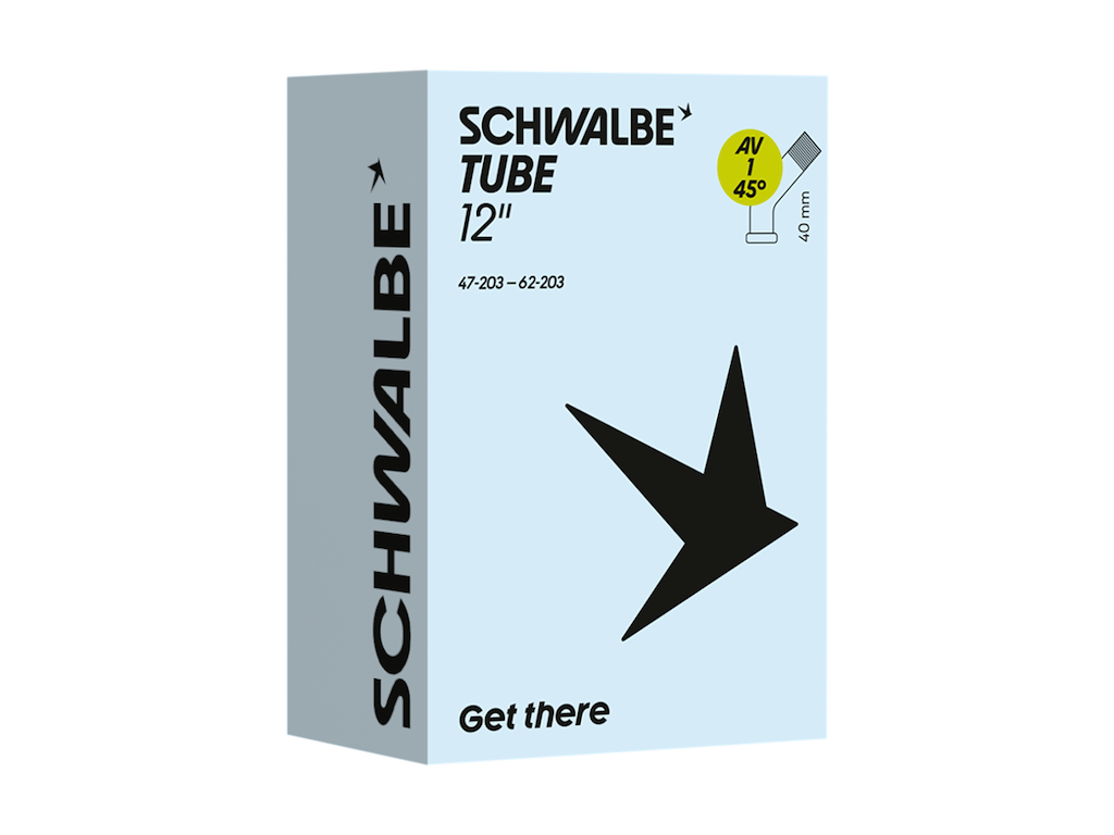Slange 12" (47 62 203) Med 45 Graders Bøjning Autoventil Av1 fra Schwalbe