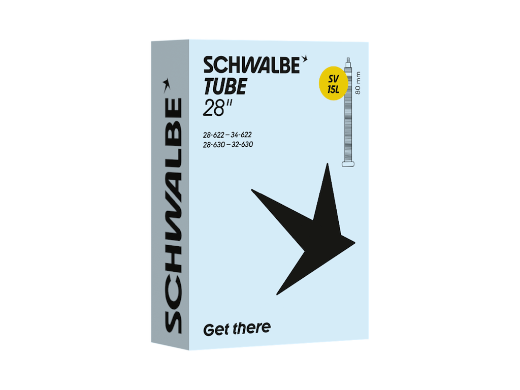Slange 700c 28" (28 34 622 630) Med 80mm Lang Racerventil Sv15l fra Schwalbe