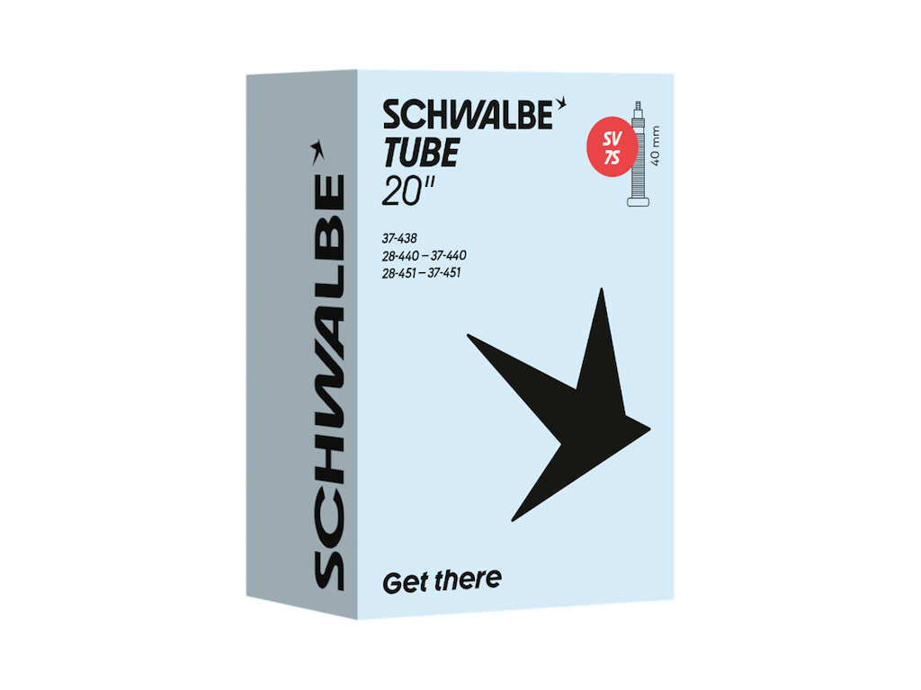 Slange 22" (28 37 438 451) Med 40mm Lang Racerventil Sv7s fra Schwalbe