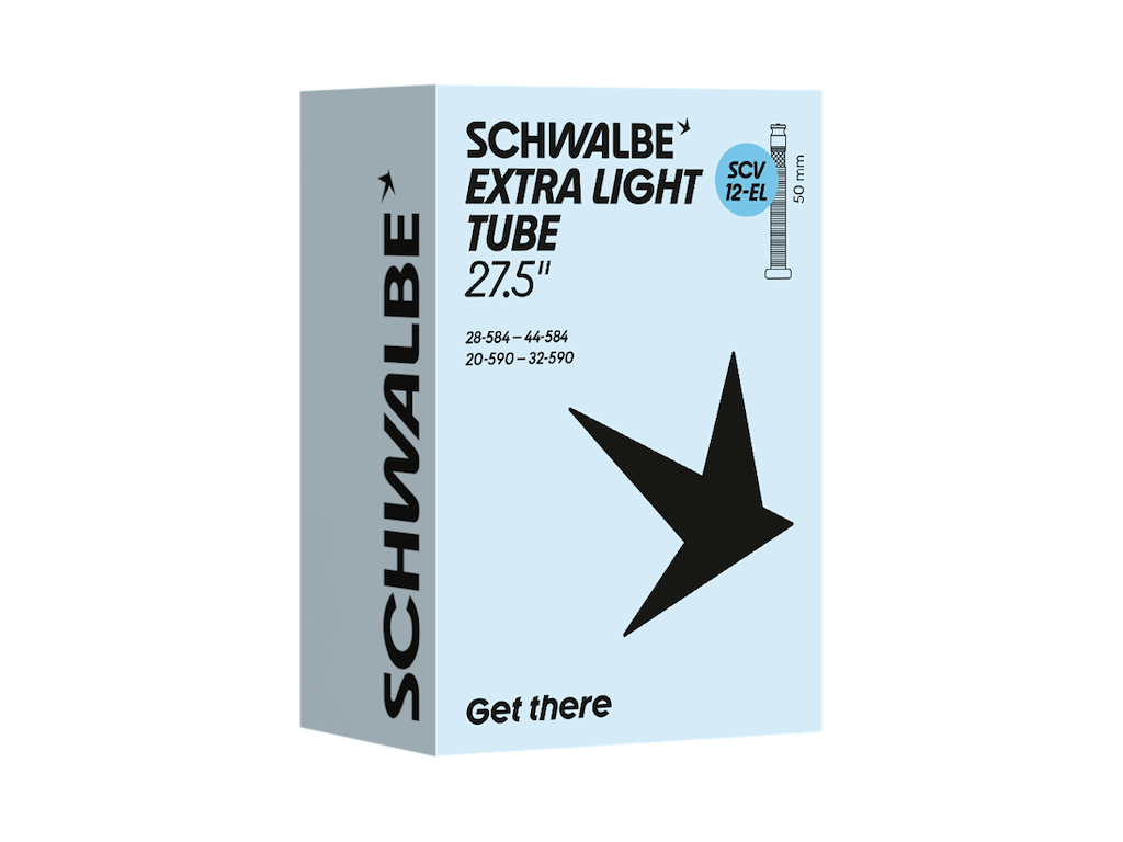 Extra Light Slange 26 27,5" (28 44 584 590) Med 50mm Lang Scv Clik Ventil Scv12 El fra Schwalbe