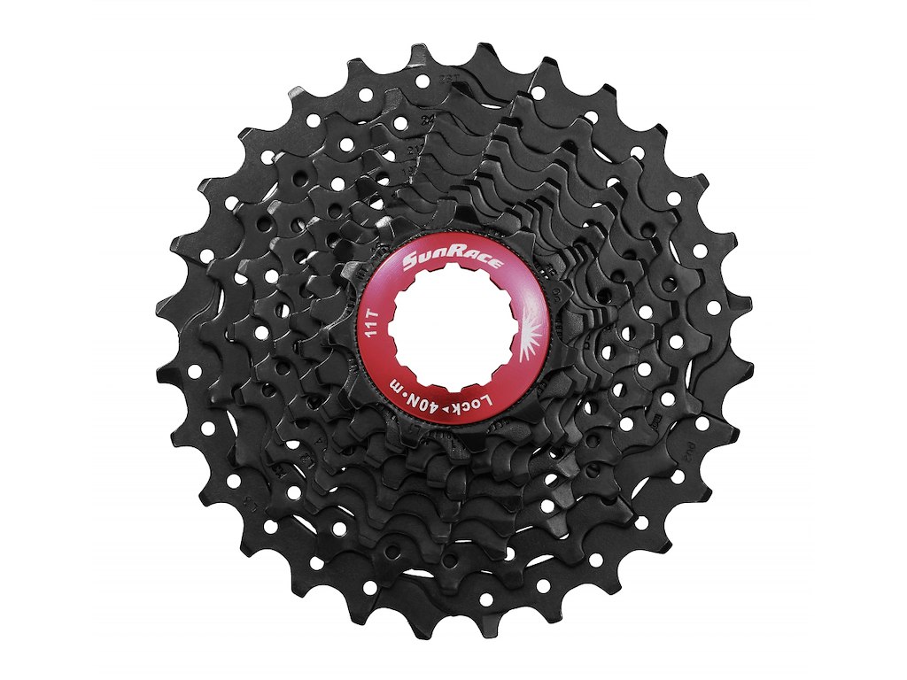 10 Speed Kassette 11 25 Sort fra Sunrace