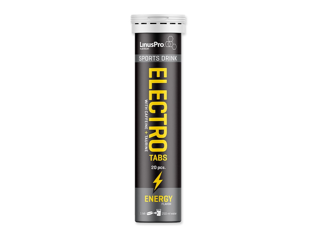 Elektrolyt Tabs   Energy Med Koffein   20 Tabs fra Linuspro