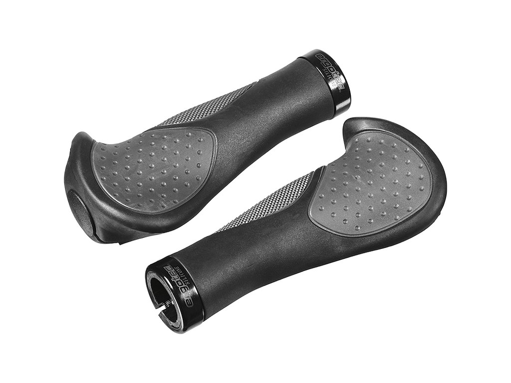 Frisco 2 Silikon Håndtag I Sæt 140 140mm Bred ø22,2mm   Sort Grå fra Ergotec