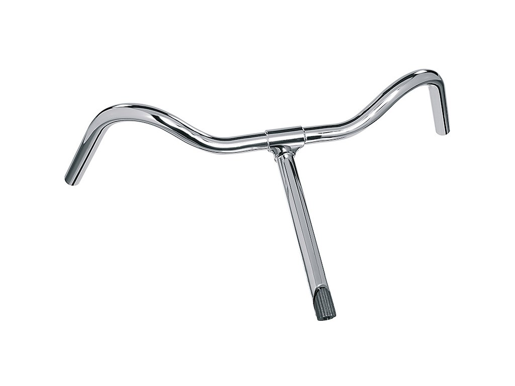 Holland Lenker Nsu Styr Med Stamme ø22,2mm 565mm Bred   300mm Lang Styrstamme   Sølv fra Ergotec