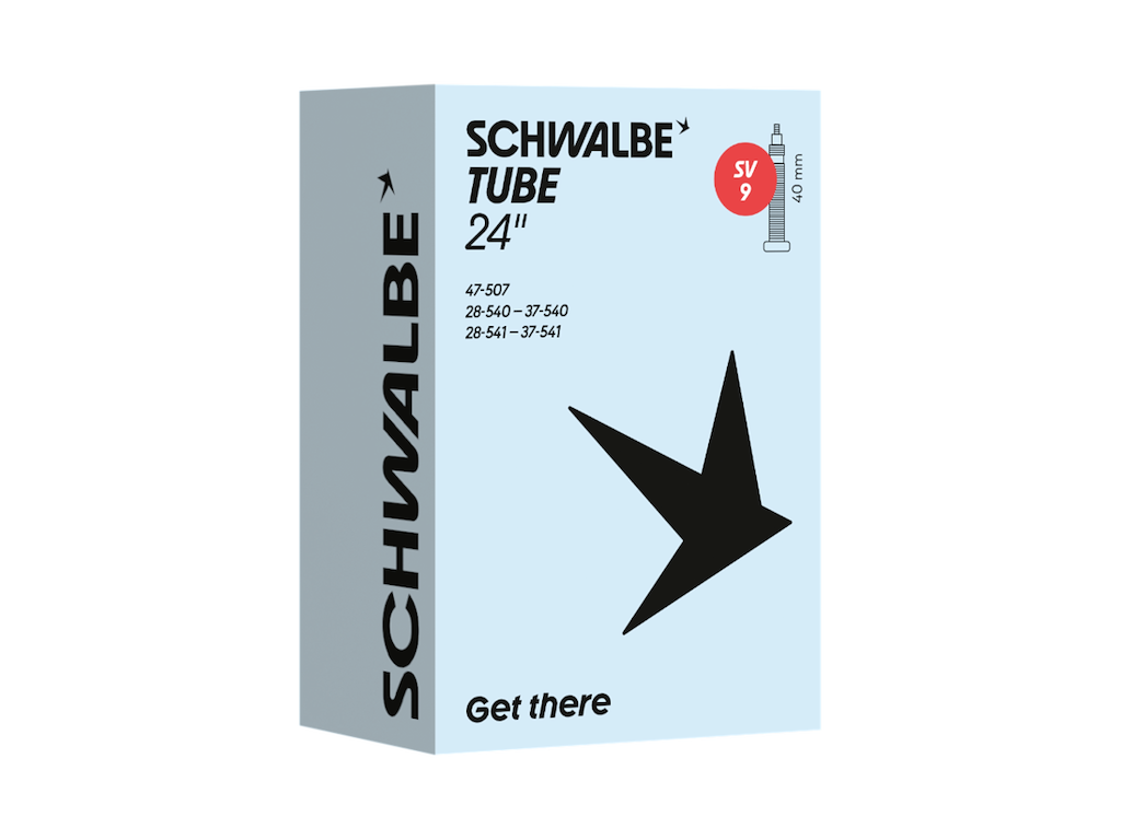 Slange 24" (28 47 507 541) Med 40mm Lang Racerventil Sv9 fra Schwalbe