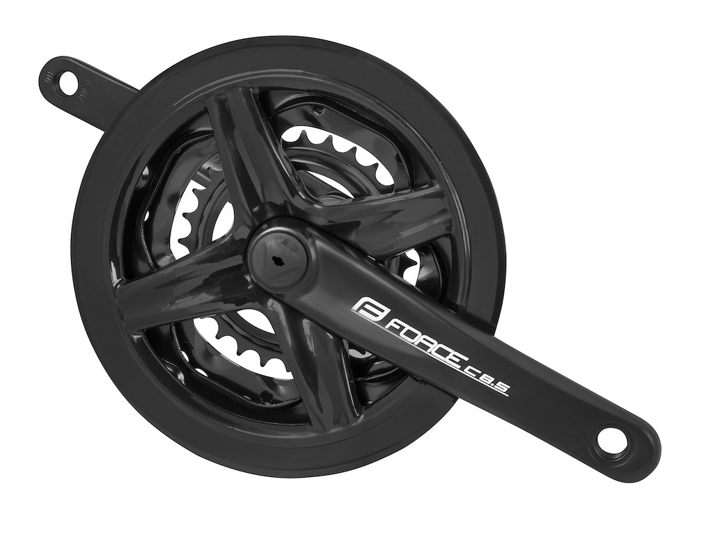 C8.5 Kranksæt 48 38 28 Tands Klinger Stål 175 Mm Alu Pedalarme Til Firkantet Aksel fra Force