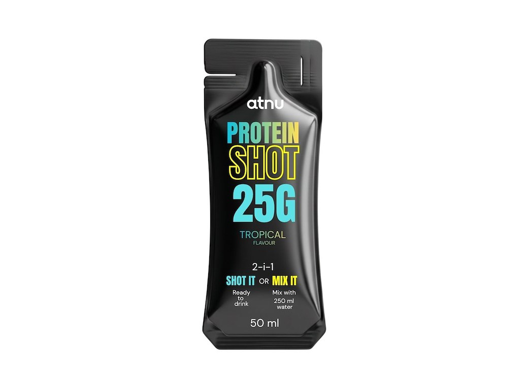 Protein Shot   25 Gram Protein   Tropical Flavour   50 Ml fra Atnu