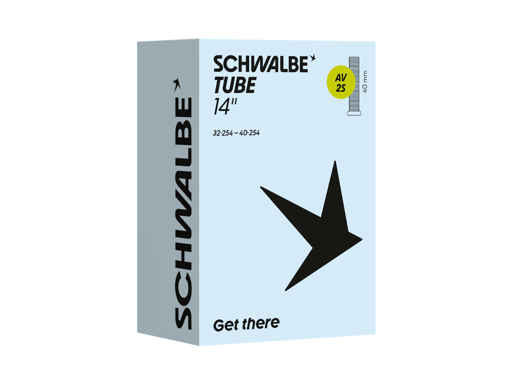 Slange 14" (32 40 254) Med 40mm Lang Autoventil Av2s fra Schwalbe