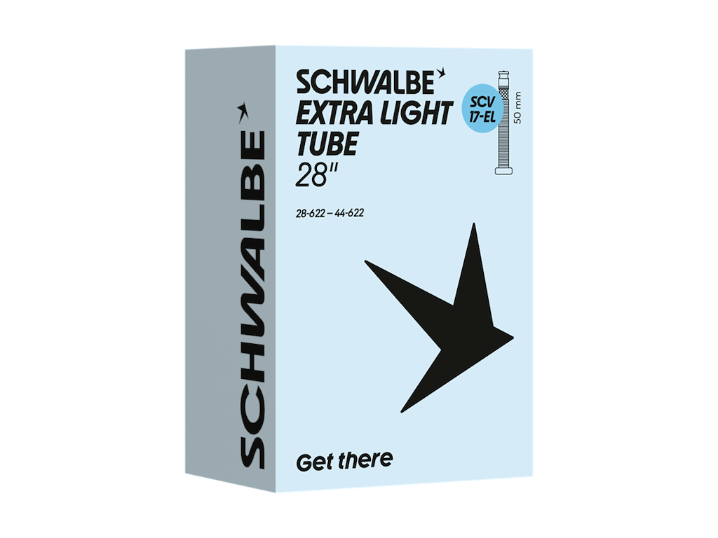 Extra Light Slange 700c 28" (28 44 622) Med 50mm Lang Scv Clik Ventil Scv17 El fra Schwalbe
