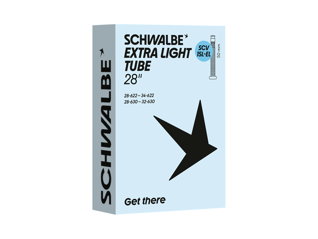 Extra Light Slange 700c 28" (28 34 622 630) Med 50mm Lang Scv Clik Ventil Scv15l El fra Schwalbe