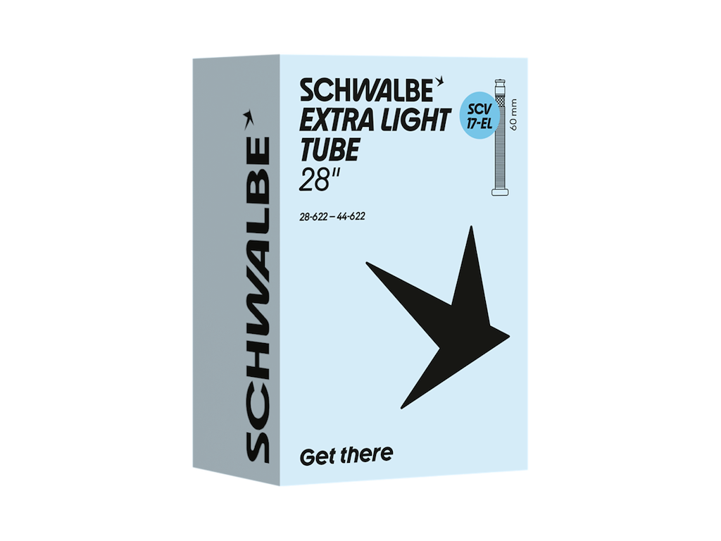 Extra Light Slange 700c 28" (28 44 622) Med 60mm Lang Scv Clik Ventil Scv17 El fra Schwalbe