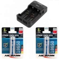 Lader Og 2 Batterier fra Ansmann
