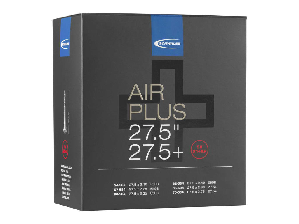 Air Plus   Slange 27,5 X 2,10 2,75 Med 40mm Lang Racerventil Sv21+ap fra Schwalbe